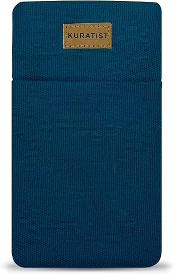 Padded Cotton Phone Sleeve with Flap Opening for iPhone and Galaxy