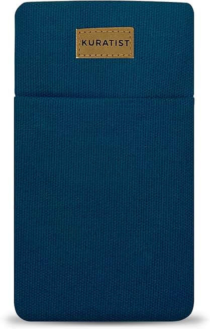 Padded Cotton Phone Sleeve with Flap Opening for iPhone and Galaxy
