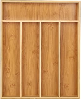 Expandable Bamboo Drawer Organizer for Utensils