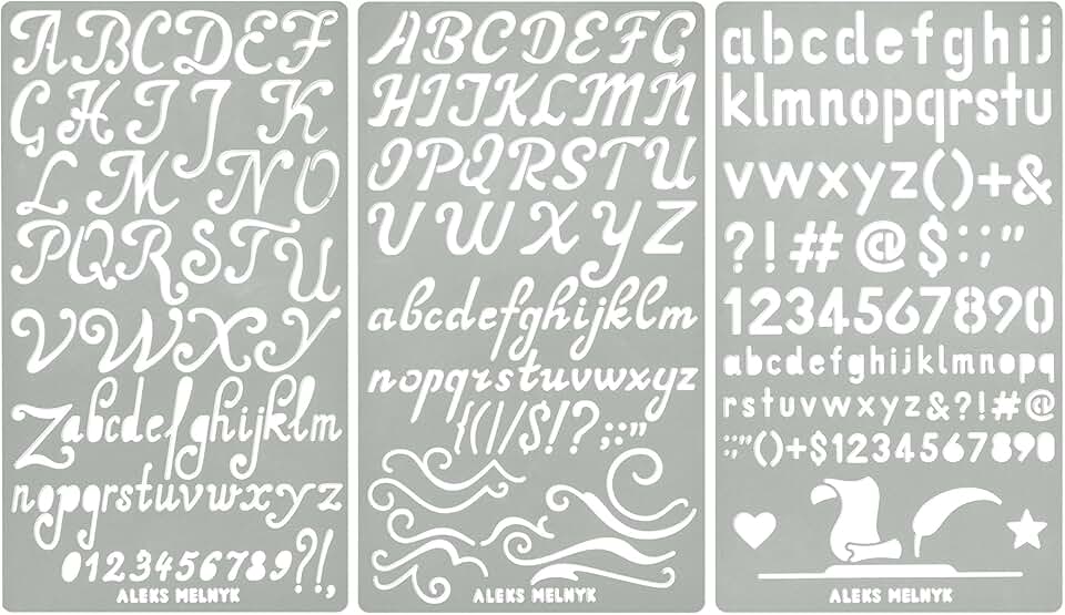 Metal Stencil Kit for Wood Burning and Engraving