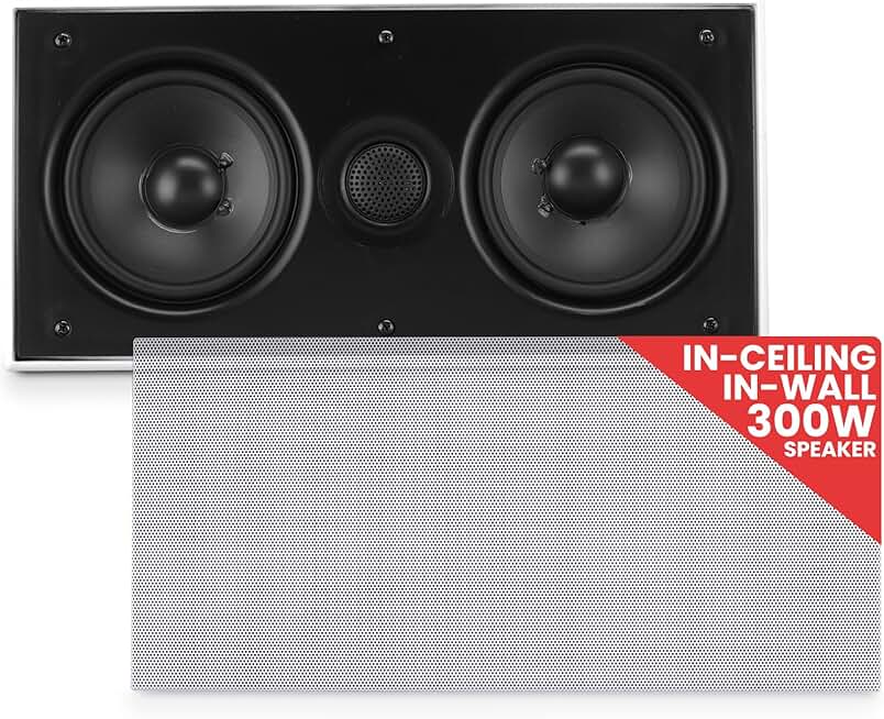 In-Wall/In-Ceiling Dual 5.25" Center Channel Speaker
