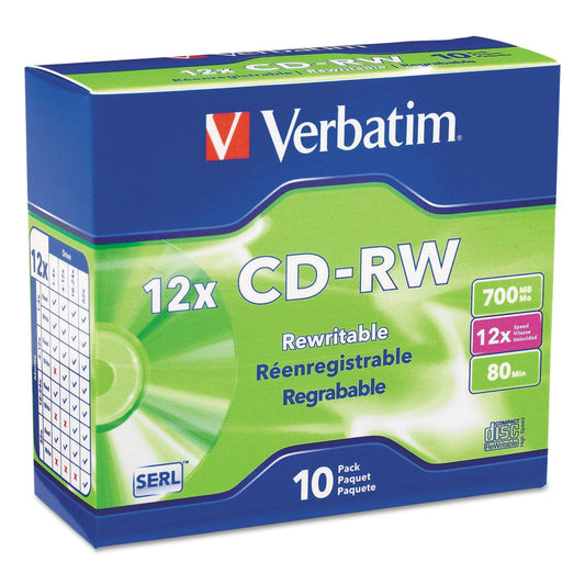 10-pack 700MB 80-Minute High-Speed CD-RWs
