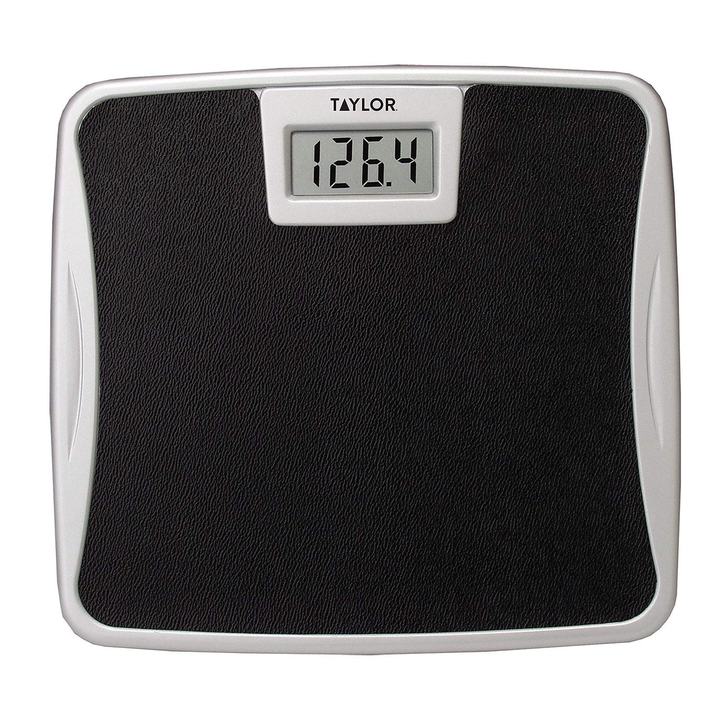 Digital Scales for Body Weight, High 350 Capacity, Black Vinyl Gl Platform Easy to Clean Mat, Anti  Auto On and Off Scale, 11.5 x 10.7 Inches, Black