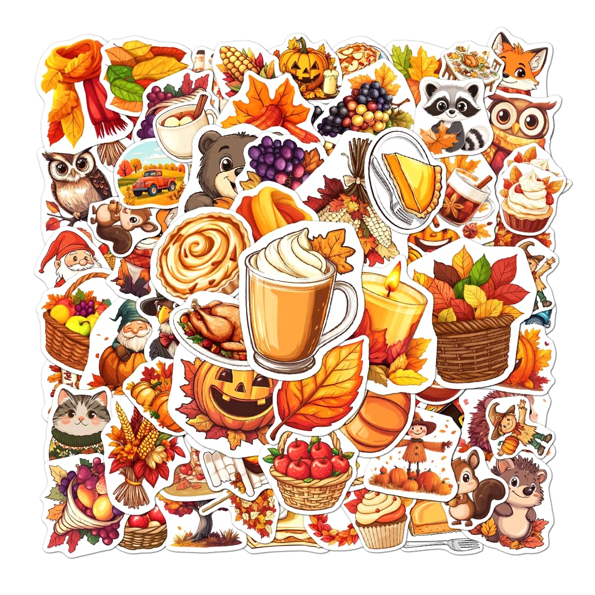 108 Fall Stickers Pack for Water Bottles and Crafts