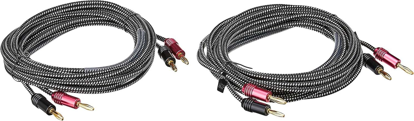 Premium 14AWG Braided Speaker Wire, 2 Pack, 10 Feet