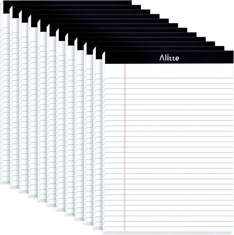 Legal Notepads, 8.5 x 11, Pack of 12