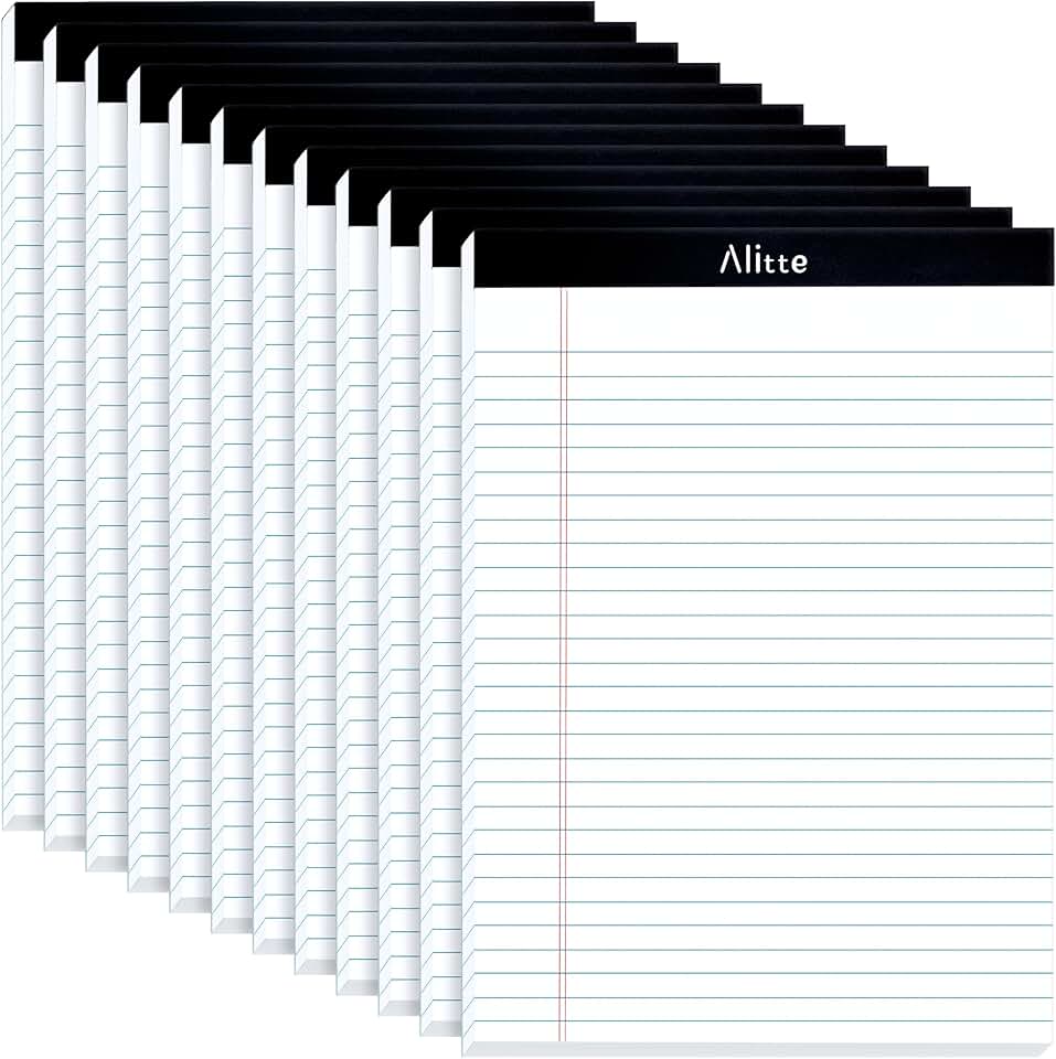 Legal Notepads, 8.5 x 11, Pack of 12