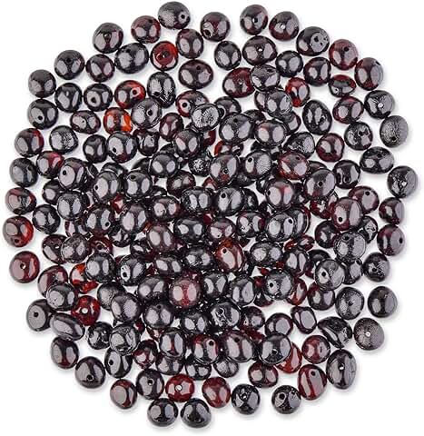 Polished Amber Beads from the Baltic Sea, 4-6 mm, 10 g