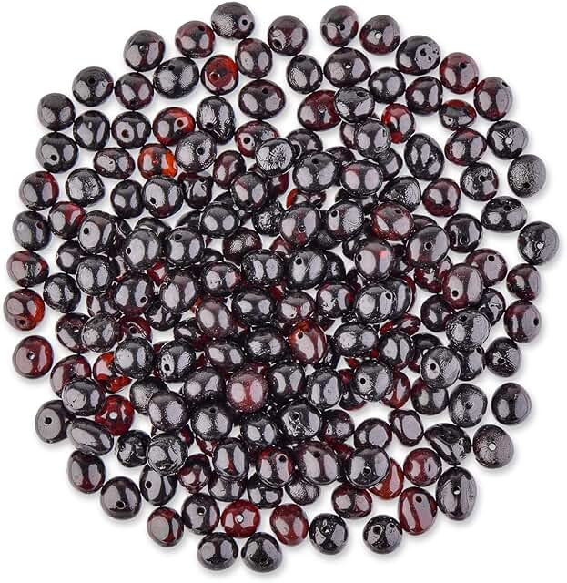 Polished Amber Beads from the Baltic Sea, 4-6 mm, 10 g