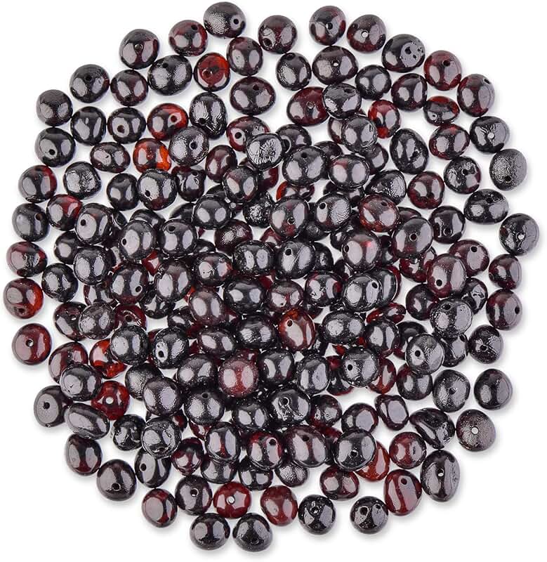Polished Amber Beads from the Baltic Sea, 4-6 mm, 10 g