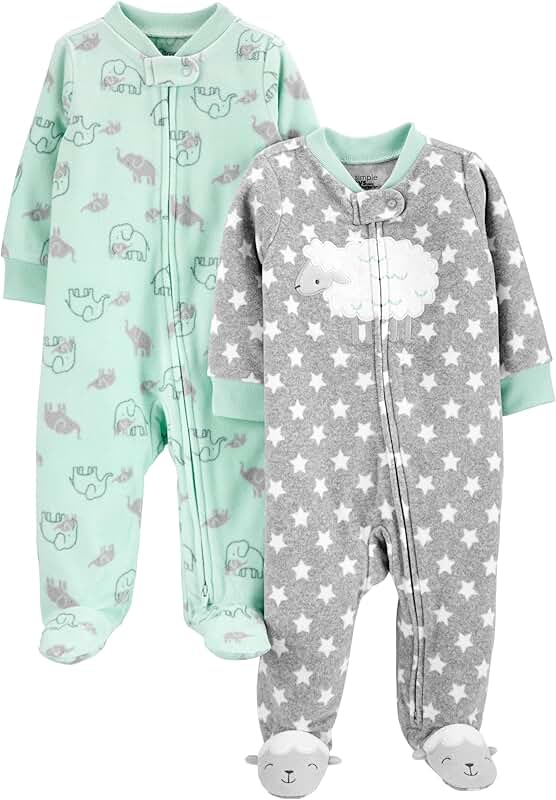 Unisex Baby Fleece Footed Sleep and Play Pack