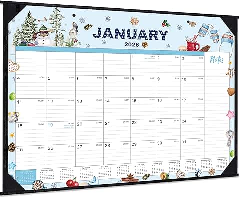 Large 2026 Desk Calendar with 12 Themes