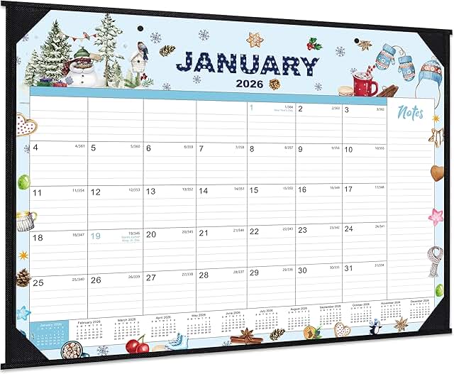 Large 2026 Desk Calendar with 12 Themes