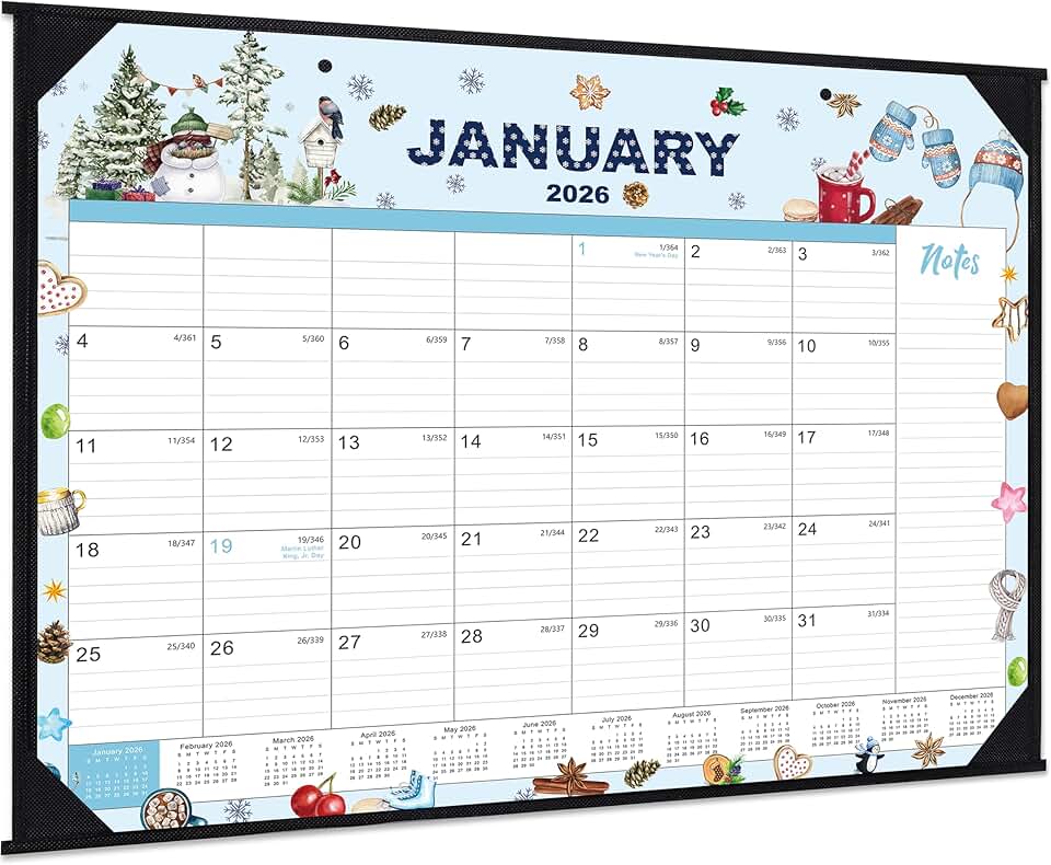 Large 2026 Desk Calendar with 12 Themes