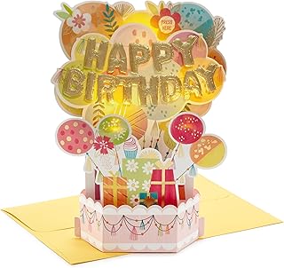 Musical Pop-Up Birthday Card with Balloon Explosion
