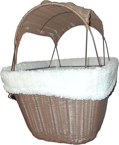 Bike Basket for Small Dogs and Cats with Sun Shade