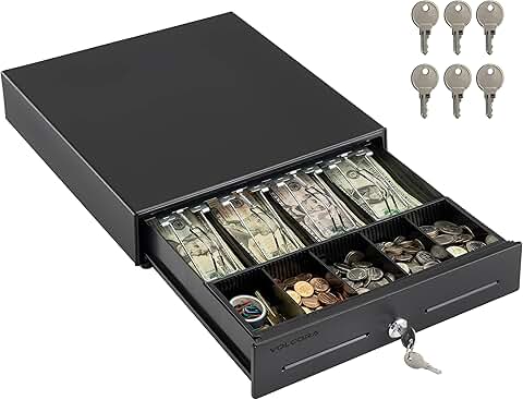 13-inch electronic cash register drawer with coin tray