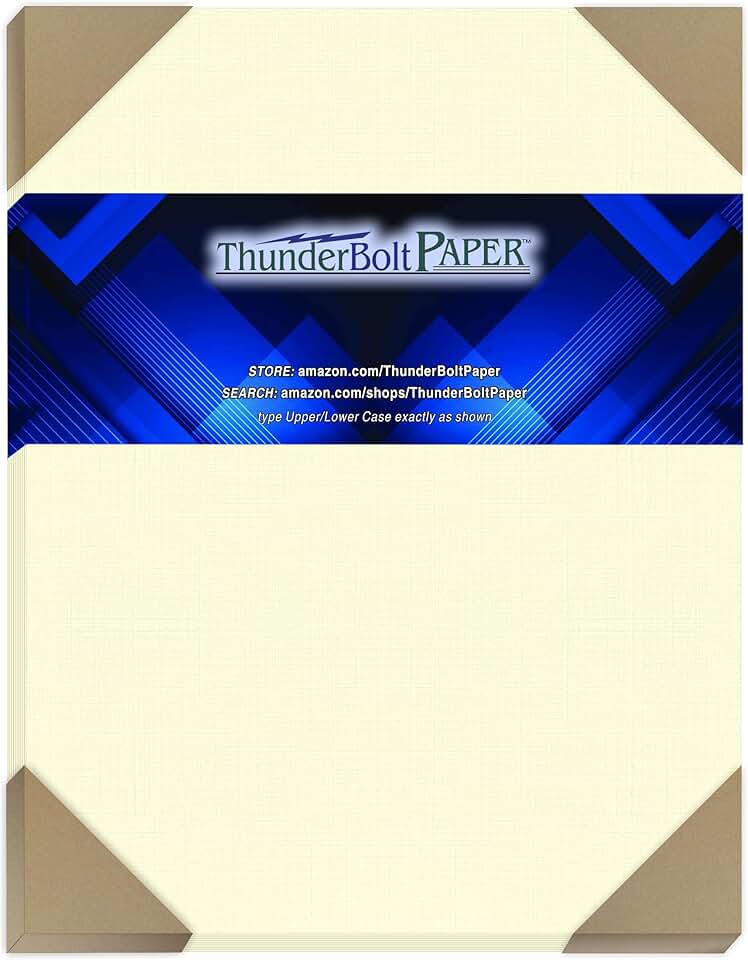 25 Natural Linen Cover Sheets, 8x10 Inches