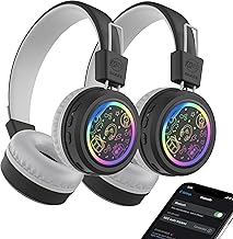 Kids Bluetooth Headphones with LED Lights and 85dB Limit