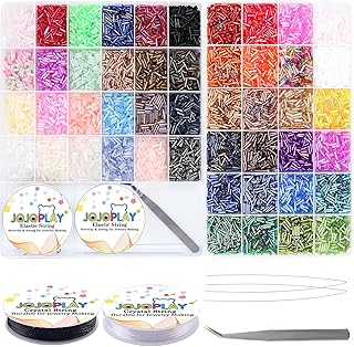 7mm Glass Seed Beads for Jewelry and Embroidery, 48 Colors