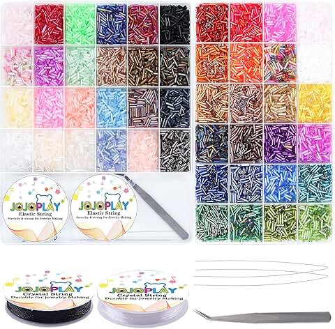 7mm Glass Seed Beads for Jewelry and Embroidery, 48 Colors