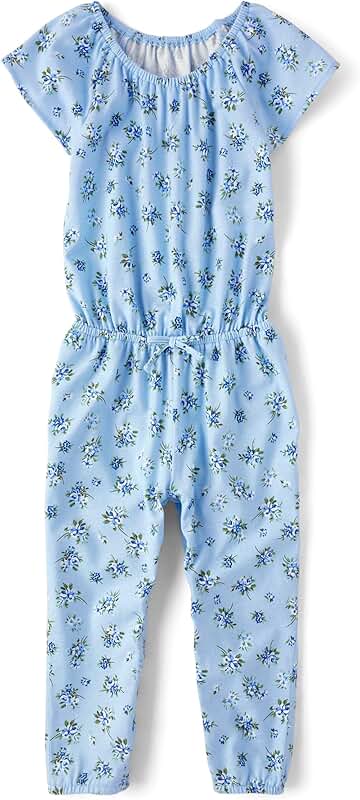 Baby Girls and Toddler Girls Short Sleeve Jumpsuit