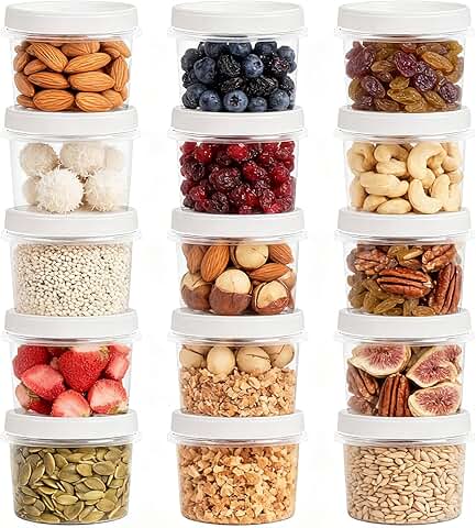 16 oz screw top food storage containers, 15-pack