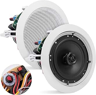 Ceiling Mount Speaker, 6.5", 500W, 2-Way, White