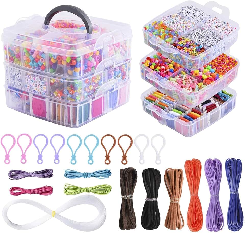 Jewelry Bead Kit with Floss and Organizer