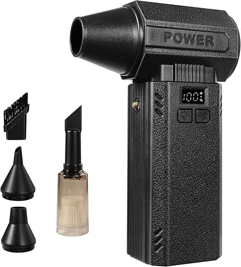 Portable Rechargeable Handheld Air Blower with LED Light