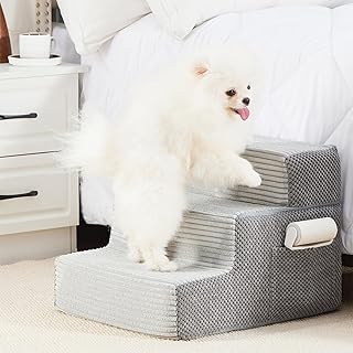 Dog stairs for bed, 3 steps, non-slip, portable