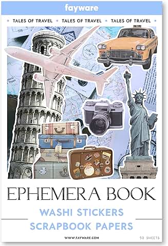 Over 300 Travel Stickers and 20 A5 Papers for Journaling