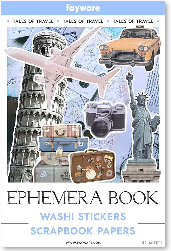 Over 300 Travel Stickers and 20 A5 Papers for Journaling