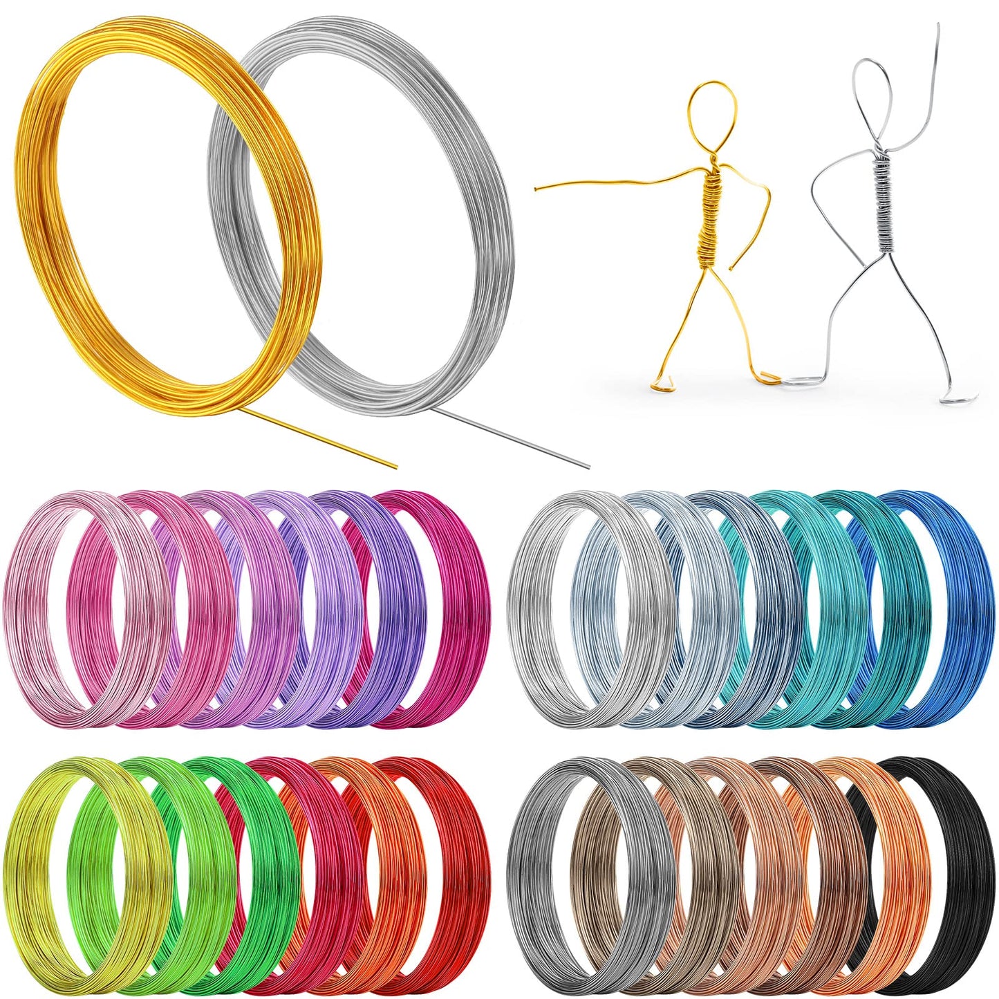 Multi-Colored Aluminum Jewelry Wire for Craft and Beading