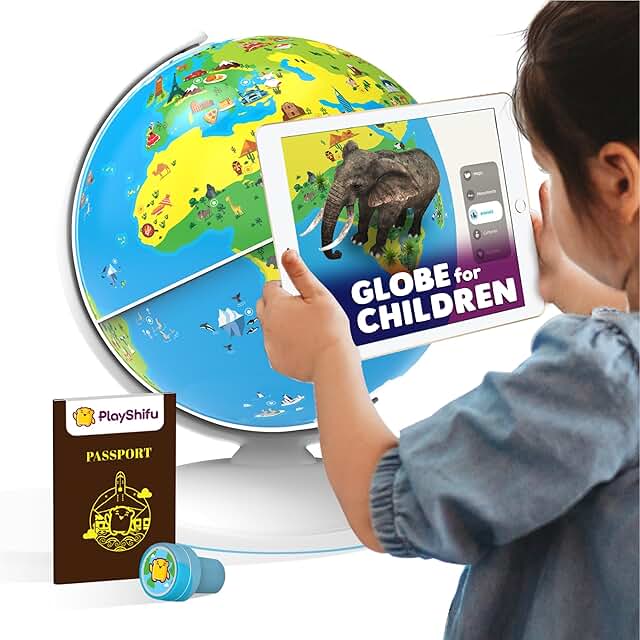 Interactive Kids Globe with Facts on Animals, Places & Monuments