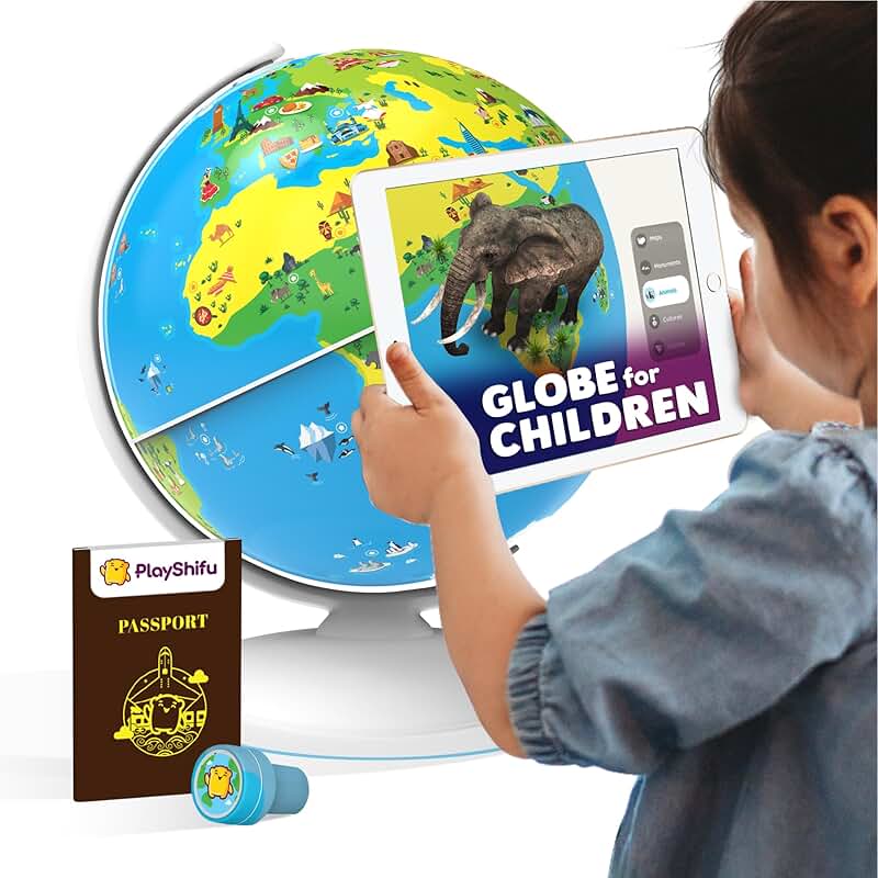 Interactive Kids Globe with Facts on Animals, Places & Monuments