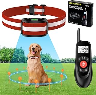 Wireless Dog Fence System with Adjustable Containment and Training Modes