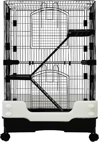 3-Level Small Animal Cage with Tray and Guard
