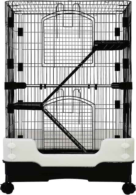 3-Level Small Animal Cage with Tray and Guard
