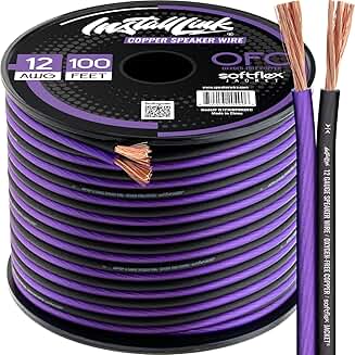 12 AWG OFC Speaker Wire Cable, 100 Feet