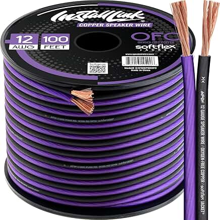 12 AWG OFC Speaker Wire Cable, 100 Feet