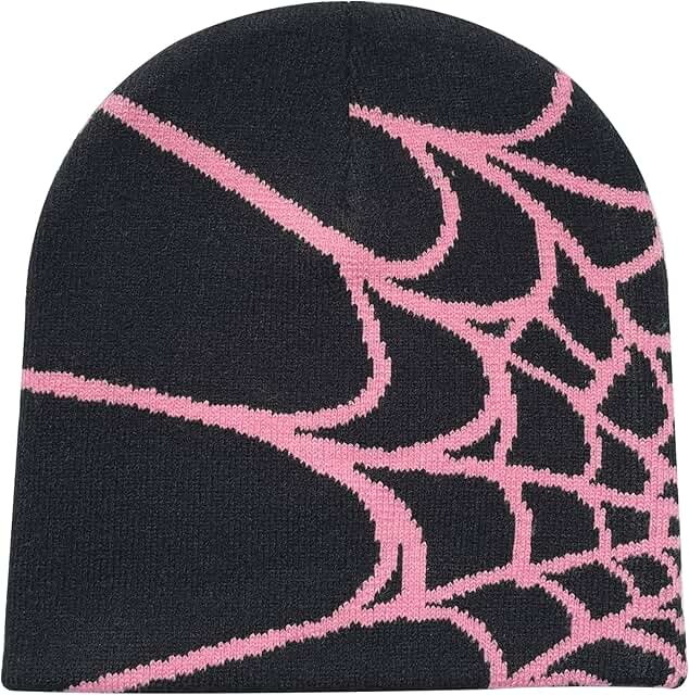 Y2K Spider Beanie Wool Knit Skull Cap for Winter