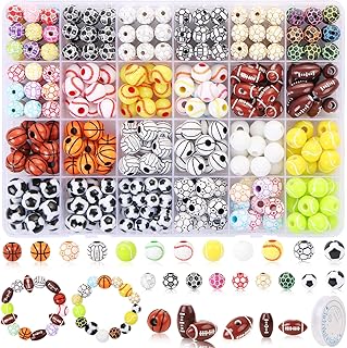 400 Sports Beads for Jewelry Making and Crafts