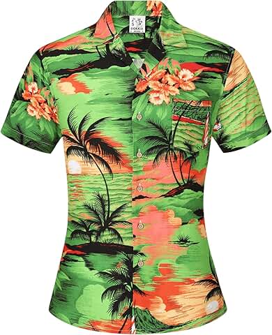 Women's Tropical Floral Short Sleeve Shirt