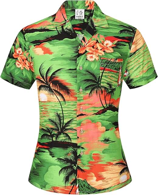 Women's Tropical Floral Short Sleeve Shirt