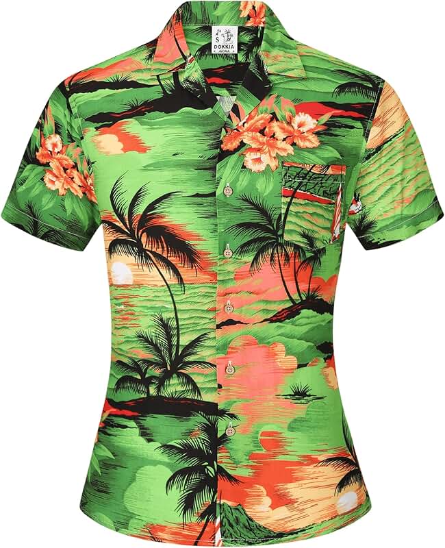 Women's Tropical Floral Short Sleeve Shirt