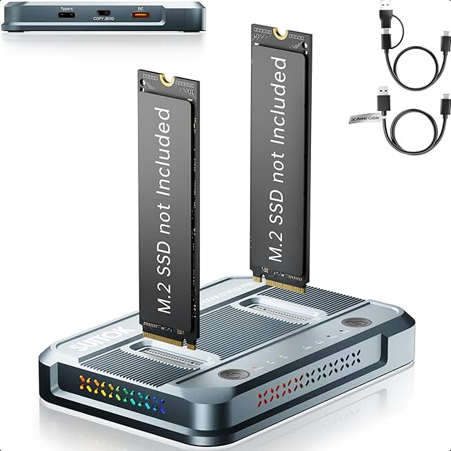 Dual-Bay M.2 Cloner Dock Station with USB-C