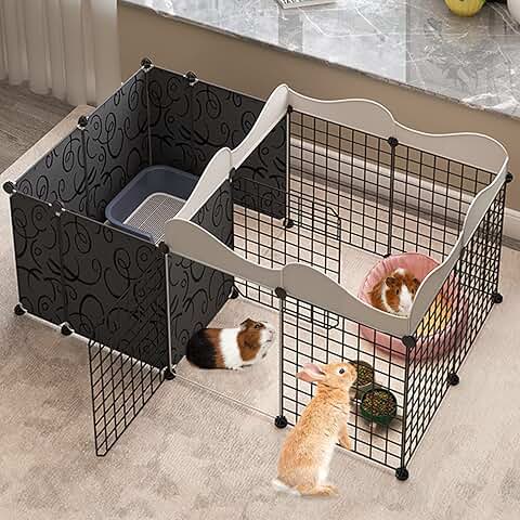 Small Animal Playpen with 12 Panels for Indoor Use