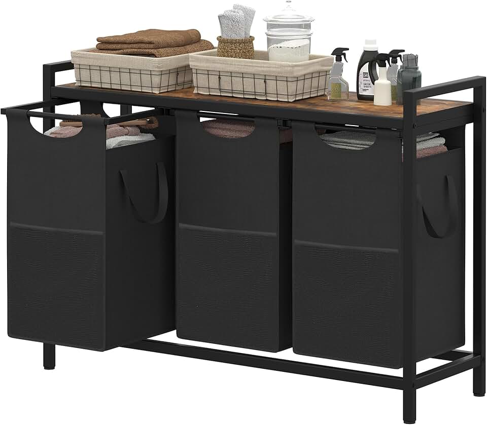 Laundry Basket with Desktop Sorter for Laundry Room Organization