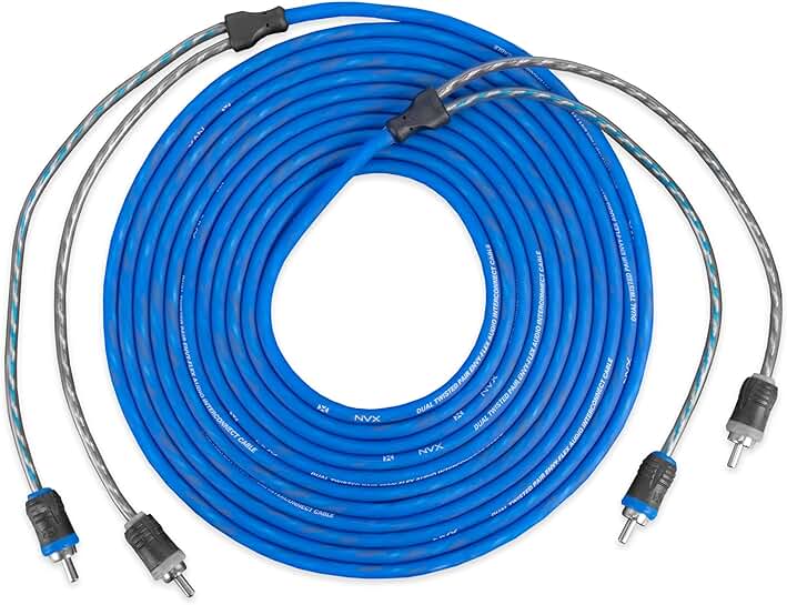 19.69 ft Oxygen-Free Copper Car Audio RCA Cable